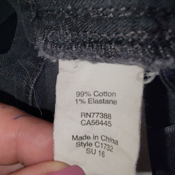 Madewell Lunar High Rise Washed Black Denim Shorts C1732 Size 26 - Picture 6 of 6